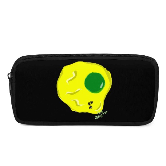 Yellow and green fried egg and flies Pencil Cases