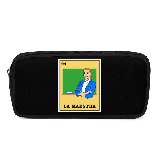 Mexican Lottery La Maestra Pencil Cases