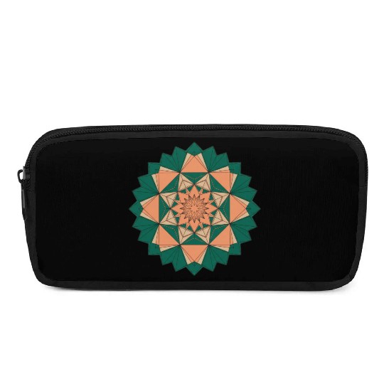 Abstract Starburst Mandala Pencil Cases