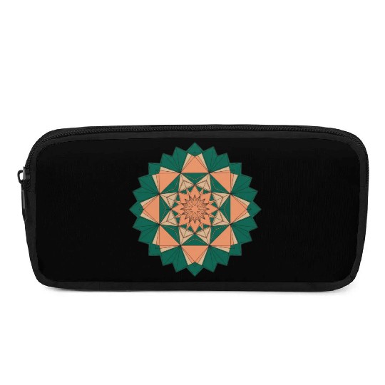 Abstract Starburst Mandala Pencil Cases