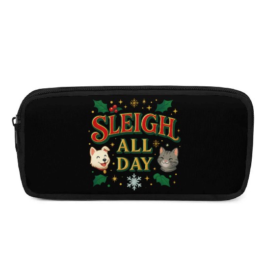 Sleigh All Day – Cute Holiday Pet Edition Pencil Cases