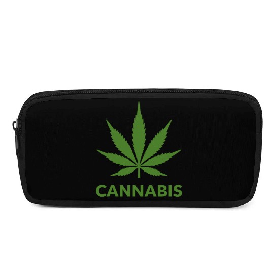 Cannabis Hemp Leaf Statement Green Look Pencil Cases