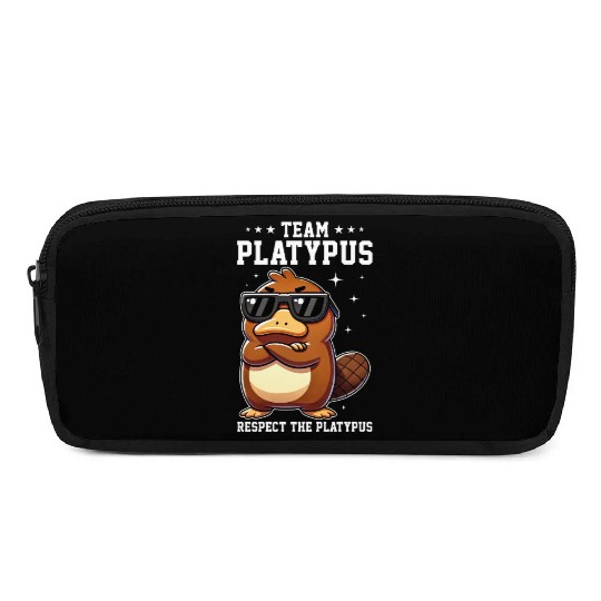 Funny Team Platypus Respect The Platypus Cool Pencil Cases