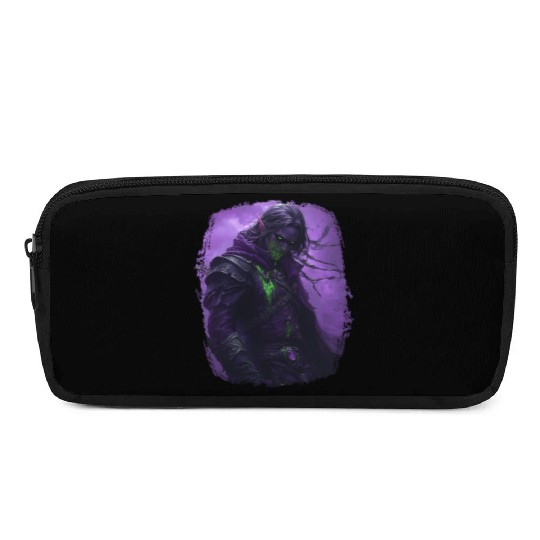 Dark Elf with Poison Magic and Purple Shadow Power Pencil Cases