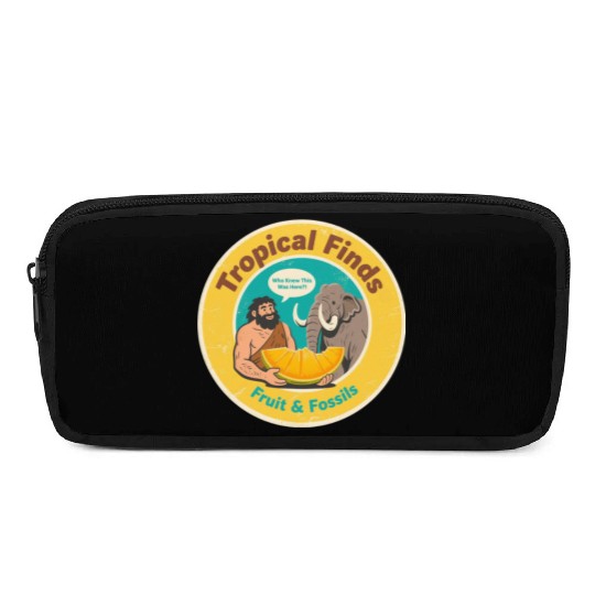 Caveman Mammoth Retro Ancient Fruit Discovery Pencil Cases