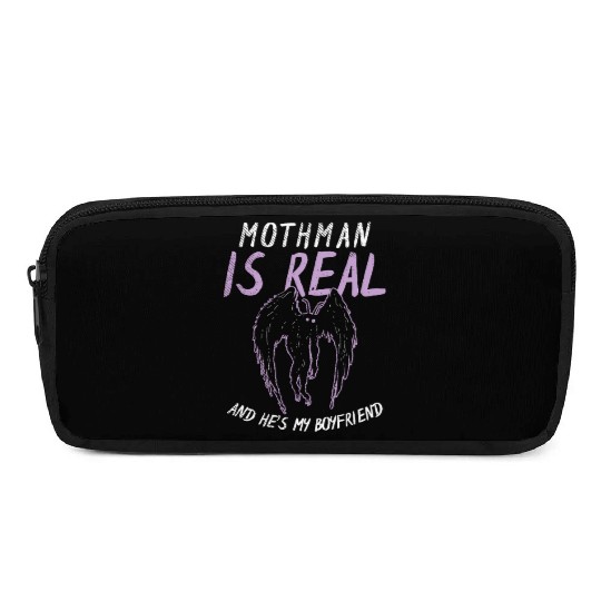 Mothman Is My Boyfriend For Cryptid Lover Pencil Cases
