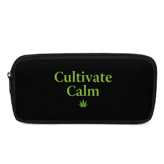 Cultivate Calm Hemp Cannabis Saying Pencil Cases