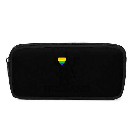 Rainbow Heart I Love My Gay Ex-Husband LGBTQ+ Ally Pencil Cases