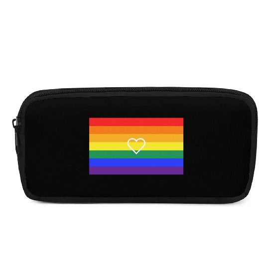 Rainbow Heart Pride Flag Pencil Cases