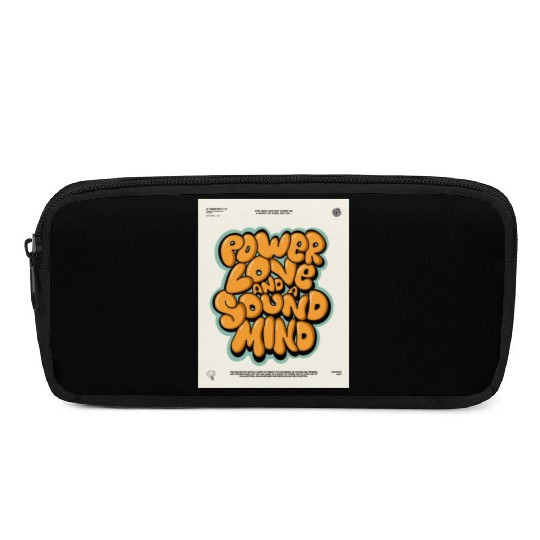 Power. Love. Mind Sound – Aesthetic Yellow Quote f Pencil Cases