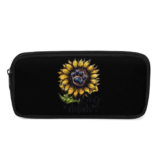 Dog Mom Sunflower Dog Lover Pencil Cases