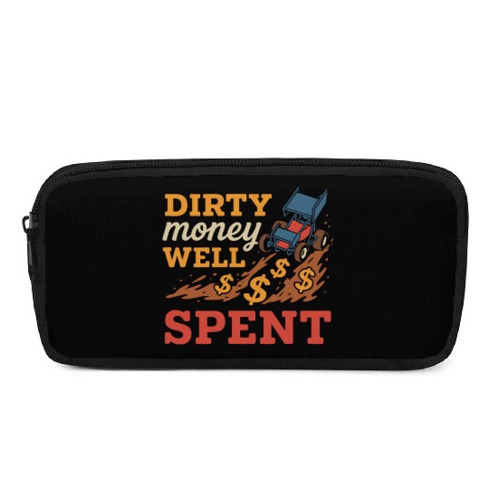Sprint Car Racing Dirt Track Speed Oval Race Pencil Cases