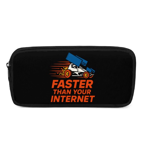 Sprint Car Racing Dirt Track Speed Oval Race Pencil Cases