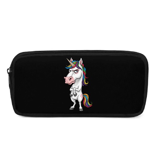 Moody Rainbow Unicorn: Not Today! Pencil Cases