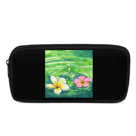 Serene Water Lilies Watercolor Design Pencil Cases