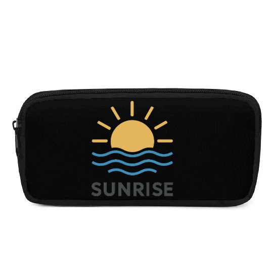 Elegant Sunrise Ocean Scene Design Pencil Cases