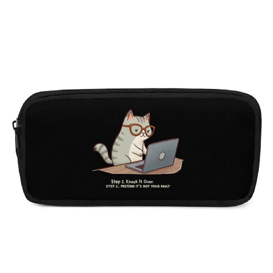 Keyboard Warrior Cat Pencil Cases