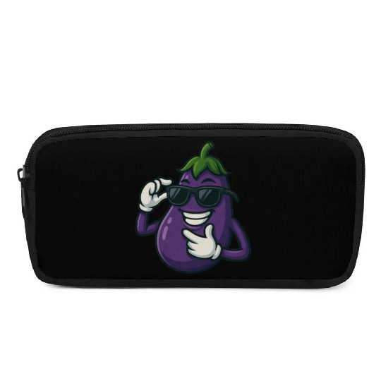 Cool eggplant vegetable design with sunglasses car Pencil Cases