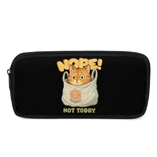 Cute Cat Wrapped in Laundry with Affirmation Pencil Cases