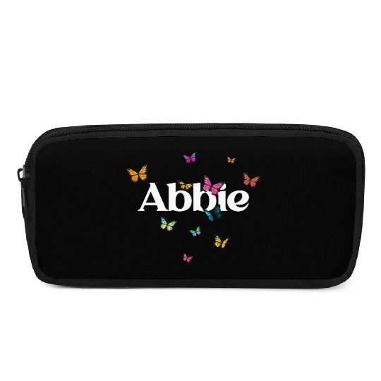 ABBIE - beautiful girl name with cute butterflies Pencil Cases