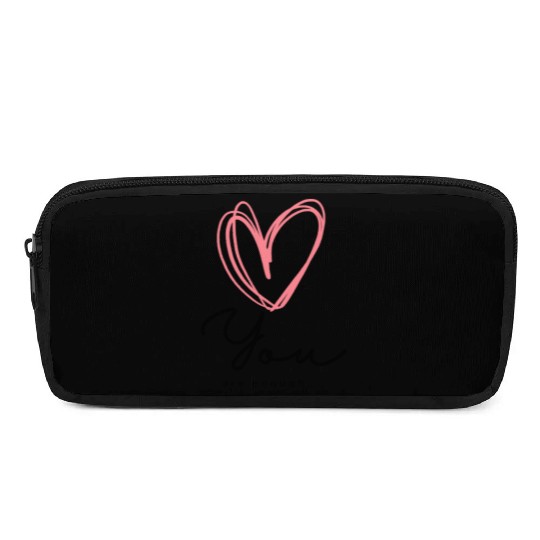 You Are Enough - Self Love Heart Design Pencil Cases