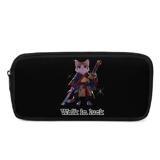Samurai Cat Illustration for Apparel Pencil Cases