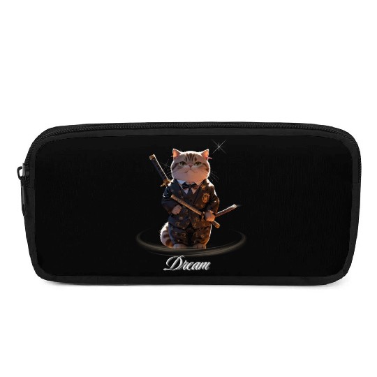 Samurai Cat in Formal Kimono Pencil Cases