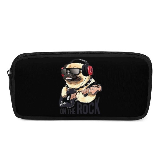 Rockstar Dog with Guitar & Headphones Pencil Cases