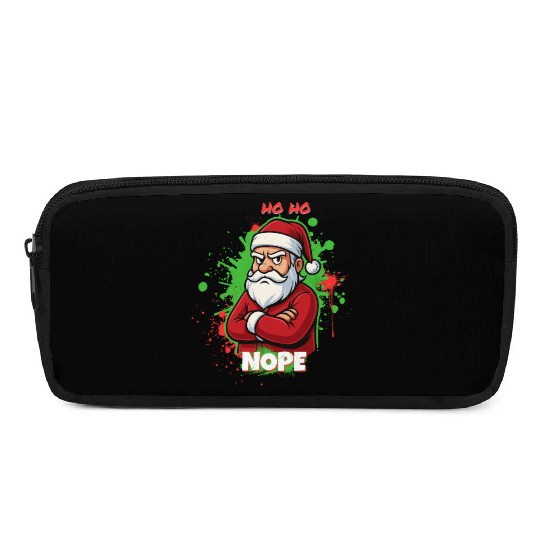 Ho Ho Nope – Grumpy Santa Art Pencil Cases
