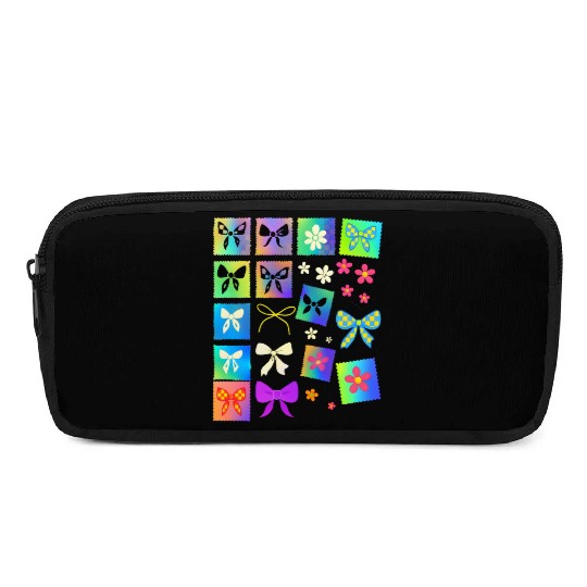 Pastel Aesthetic Stam Y2K Cute Girly Coquette Bow Pencil Cases