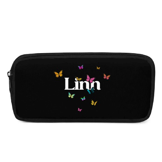 LINN - beautiful girl name with cute butterflies Pencil Cases
