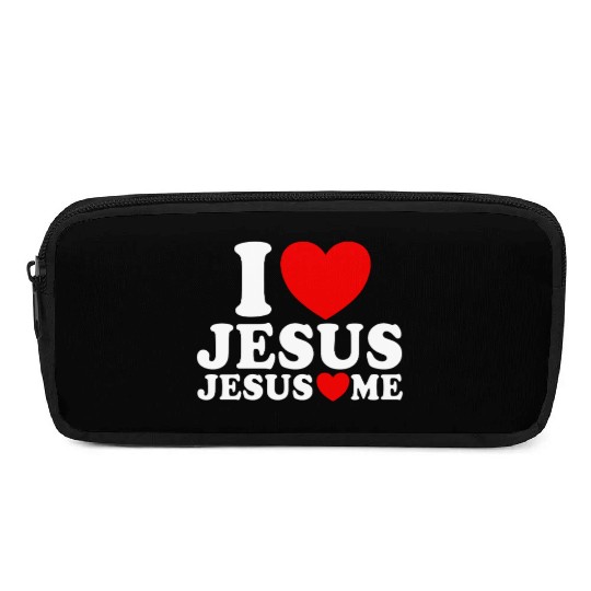 I Love Jesus Jesus Loves Me Christian Faith JesuJs Pencil Cases