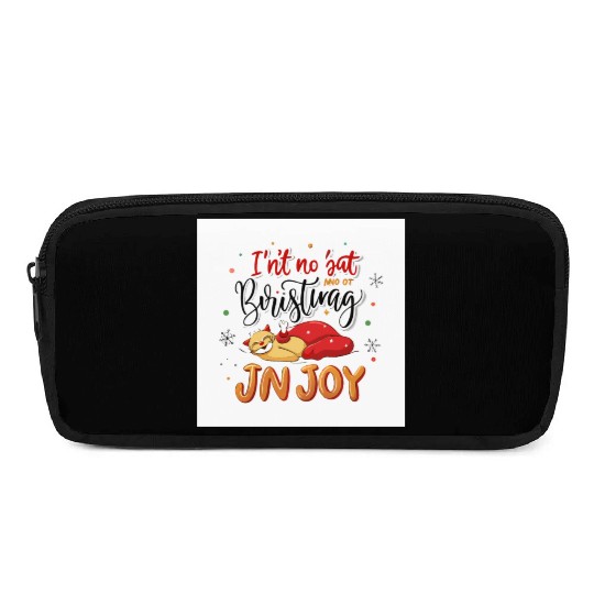 Festive Cat Joy Christmas Design Pencil Cases