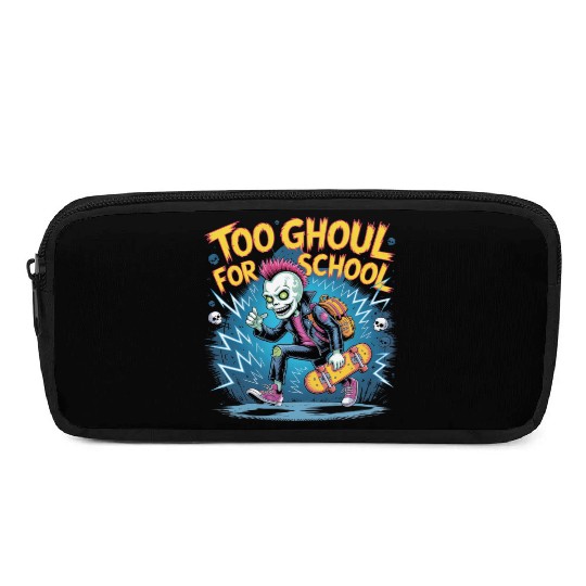 Too Ghoul for School – Punk Ghost Halloween Pencil Cases