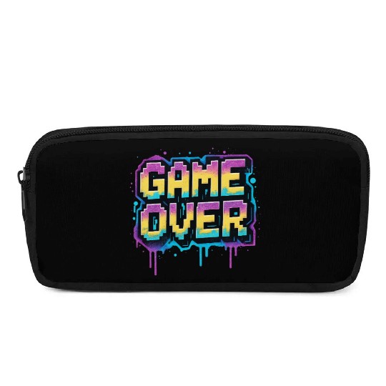 Pixelated Game Over Graffiti Design Pencil Cases