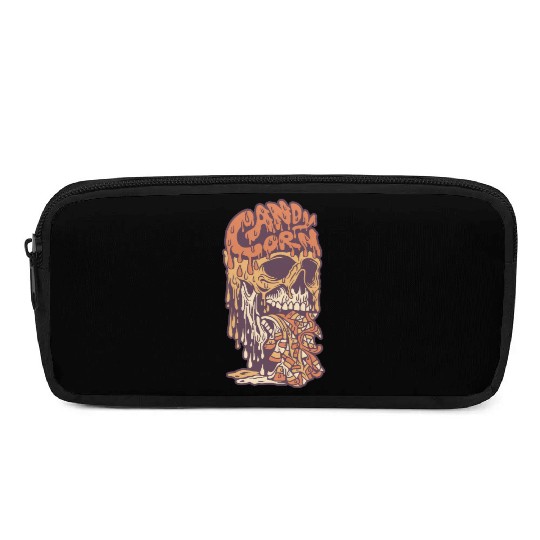 Candy Corn Skull Pencil Cases