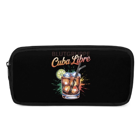 Blutgruppe Cuba Libre Cocktail Bartender Pencil Cases