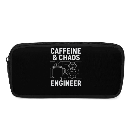 Caffeine & Chaos Engineer - Funny Coffee Tech Gift Pencil Cases