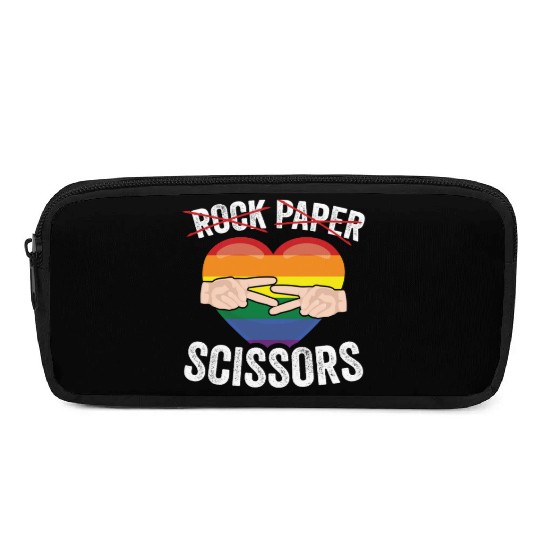 Funny Rock Paper Scissors LGBTQ LGBT Community Pencil Cases