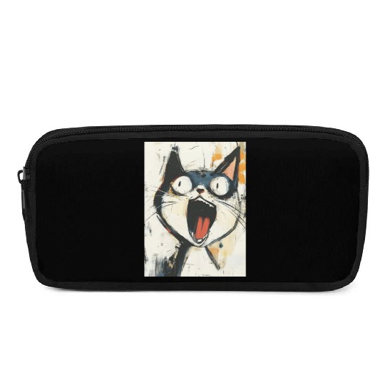 Funny Screaming Cat – Meme Expression Pencil Cases