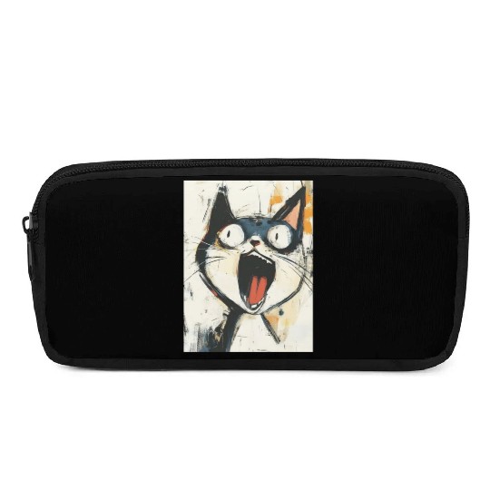 Funny Screaming Cat – Meme Expression Pencil Cases
