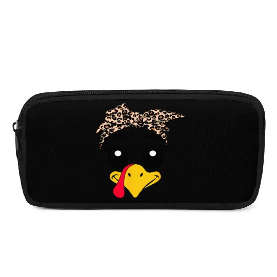 Leopard Print Headscarf Duck Face Pencil Cases