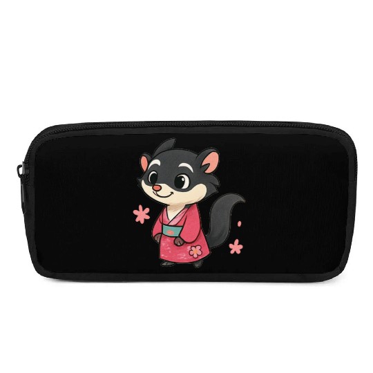 Kawaii Sly Fox in Traditional Kimono Pencil Cases