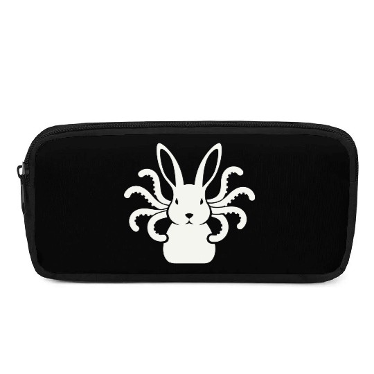 Octopus Bunny │Surreal White Cryptid Animal Mashup Pencil Cases