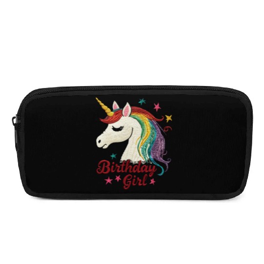 Colorful Unicorn Birthday Girl Pencil Cases