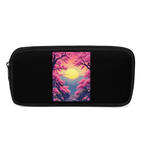 Cherry Blossom Sunset Path Pencil Cases