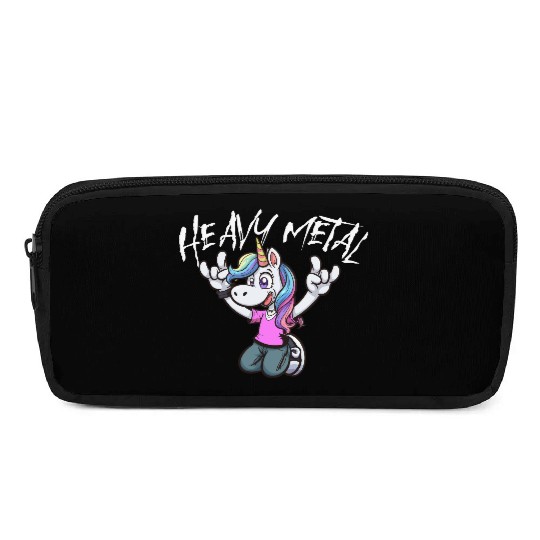 Vibrant Unicorn Rock Hand Design heavy Metal Pencil Cases