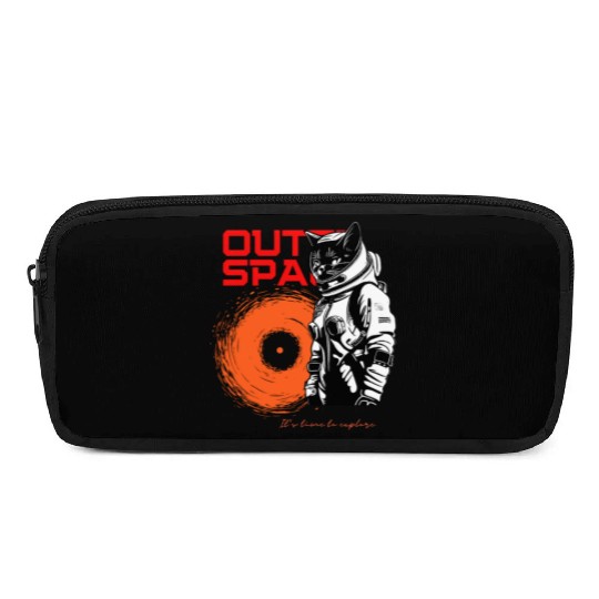 Space Cat Astronaut Adventure Pencil Cases