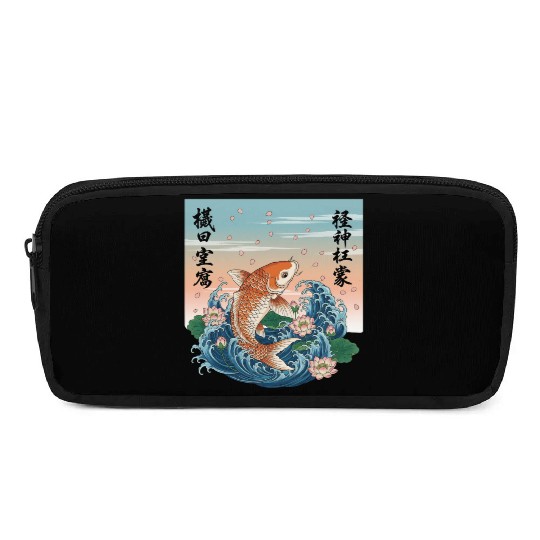 Koi Fish and Lotus Harmony Design Pencil Cases