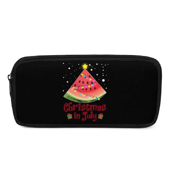 Christmas in July Watermelon Tree Funny Pencil Cases
